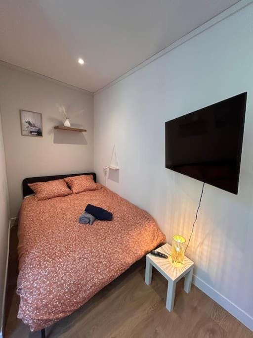 Bed, TV and multimedia, Photo of the whole room, Bedroom, towels