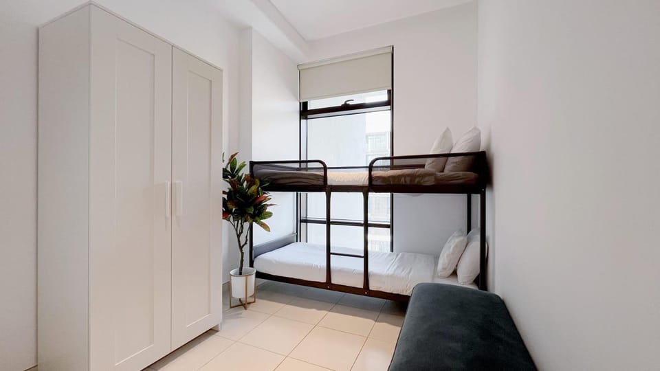 Bed, Photo of the whole room, Bedroom, bunk bed, wardrobe