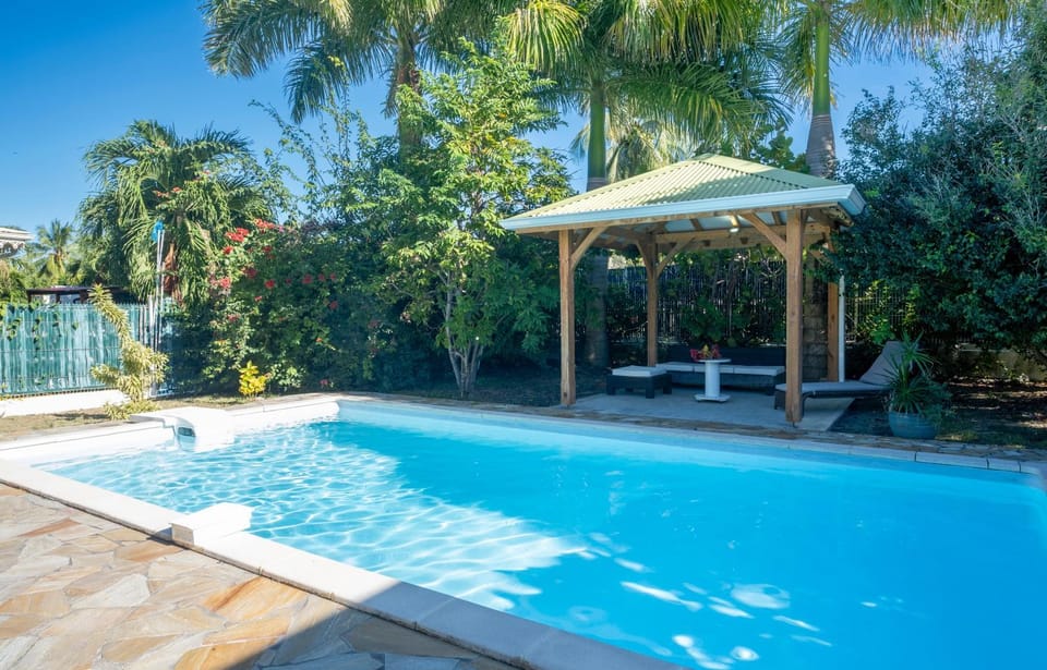 Natural landscape, Pool view, Swimming pool, sunbed