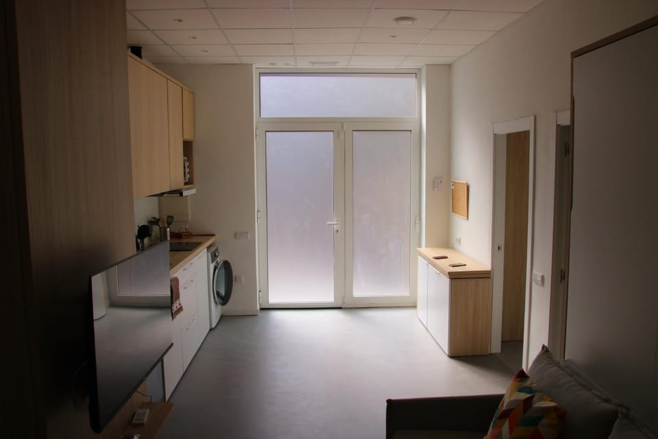 Kitchen or kitchenette, Living room, Lobby or reception, dishwasher, heating, soundproof, washing machine, dryer, air conditioner