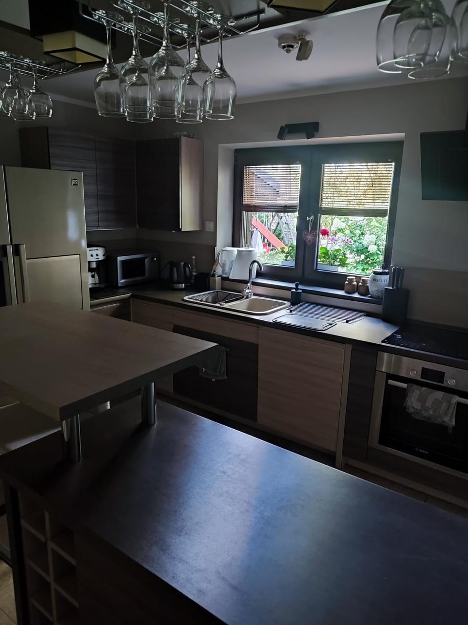 Kitchen or kitchenette, dishwasher, microwave, stove