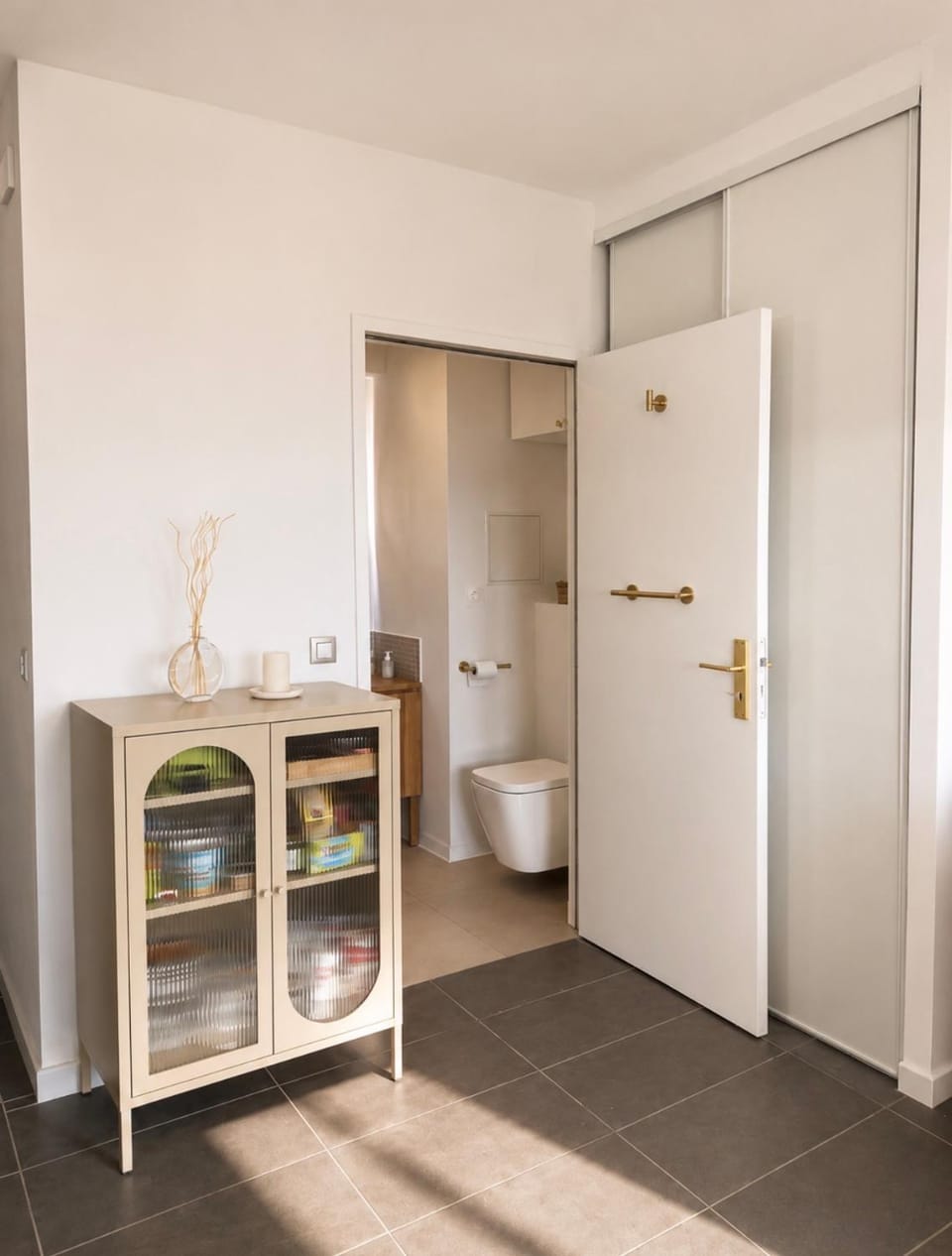 Toilet, wardrobe