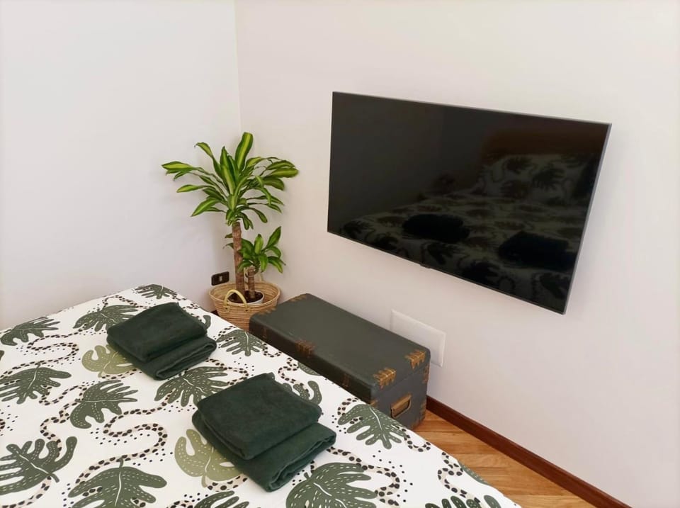 Bed, TV and multimedia, Photo of the whole room, Bedroom, towels