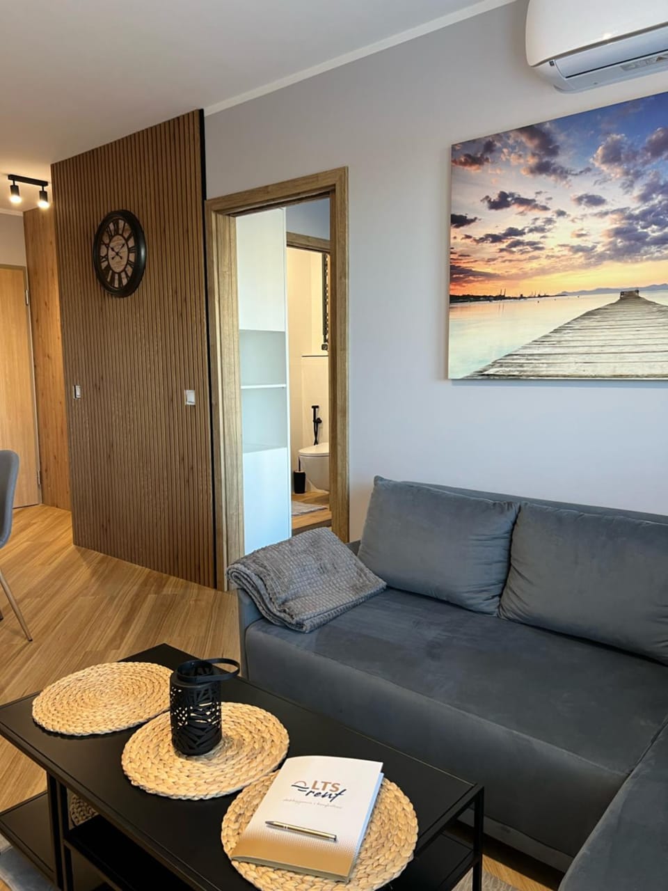 Living room, Seating area, air conditioner