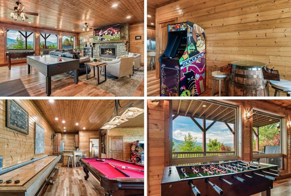 Million Views Hot Tub Game Room Sleeps 25 House in Gatlinburg