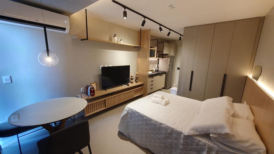 Communal lounge/ TV room, Bed, TV and multimedia, Kitchen or kitchenette, Photo of the whole room, Bedroom, minibar, towels
