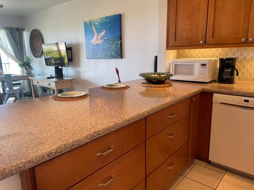 Kitchen or kitchenette, dishwasher