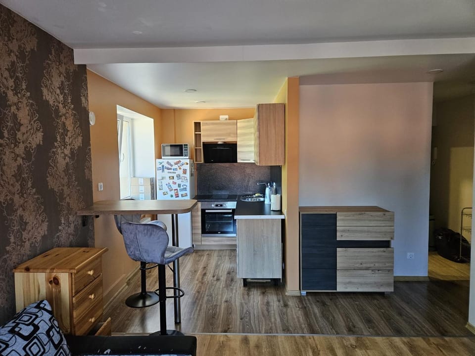 Kitchen or kitchenette, Seating area, Dining area, oven, stove