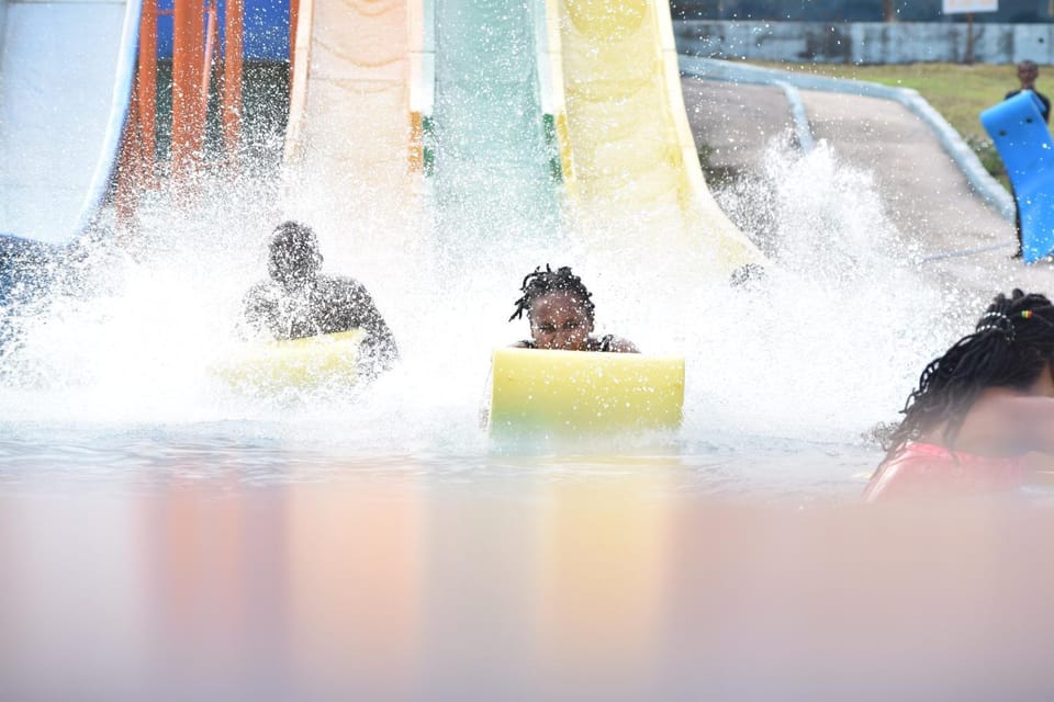 People, Aqua park, Swimming pool, group of guests
