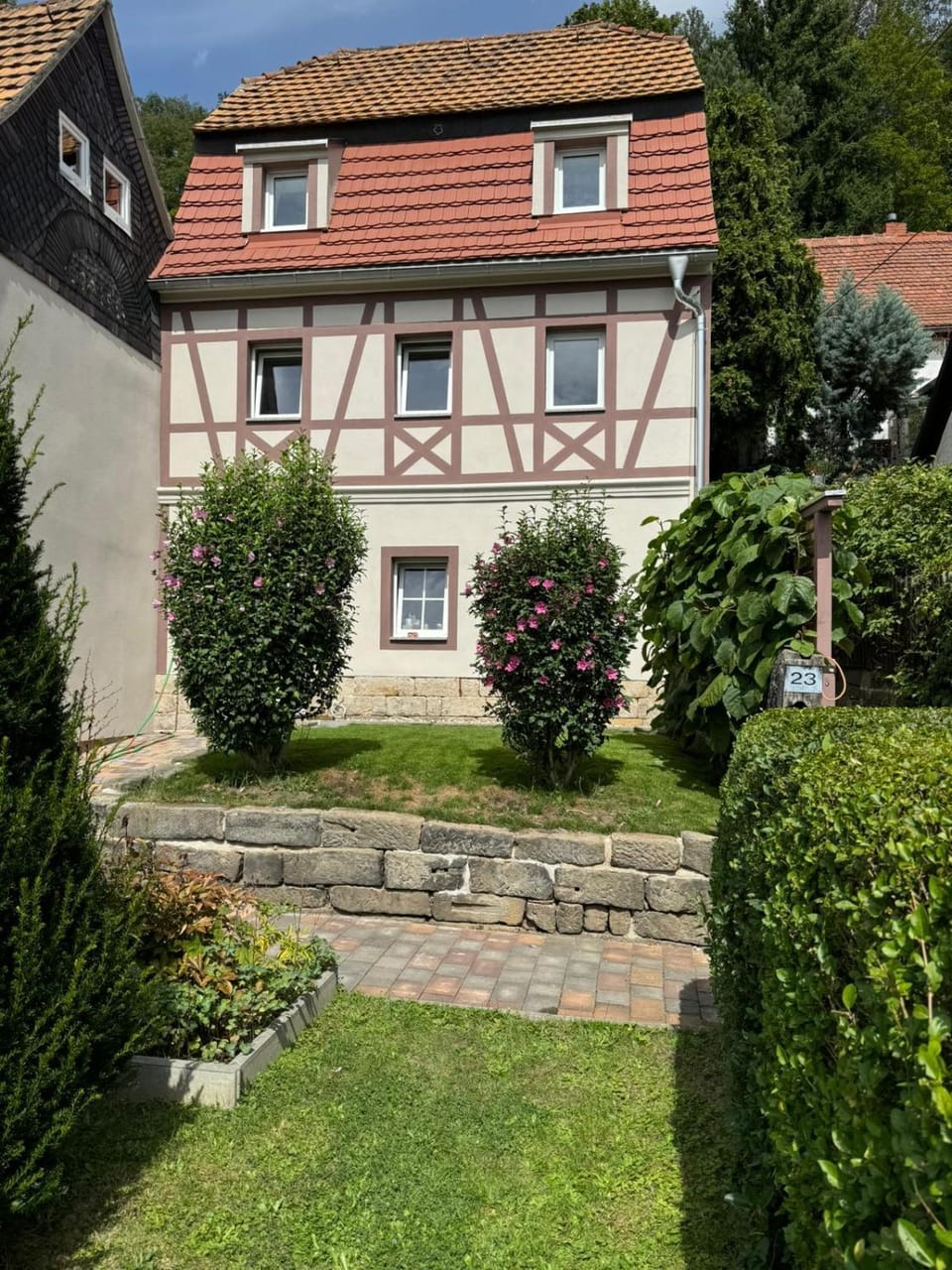 Property building, Garden view