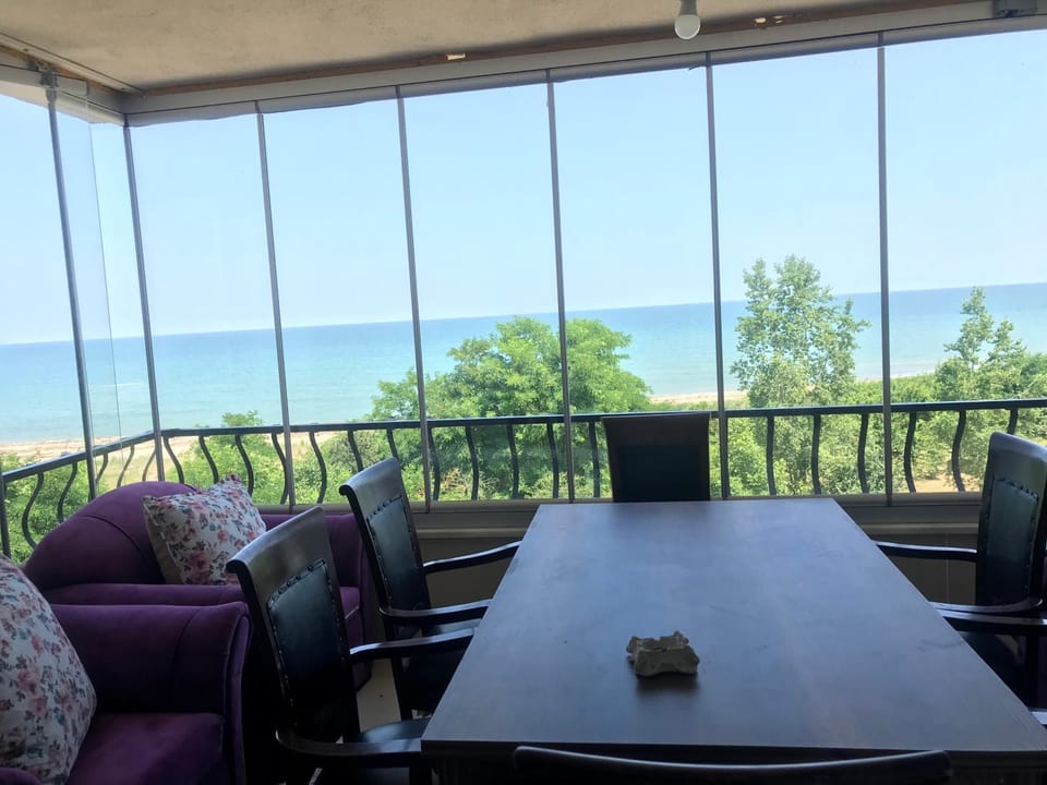Day, Natural landscape, View (from property/room), Balcony/Terrace, Seating area, Dining area, Sea view