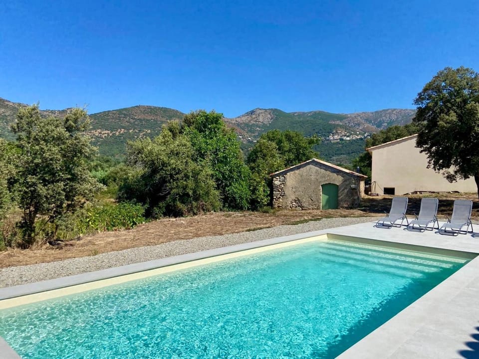 Natural landscape, Mountain view, Pool view