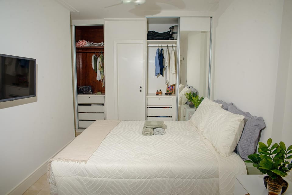 Bed, Photo of the whole room, Bedroom, towels, wardrobe