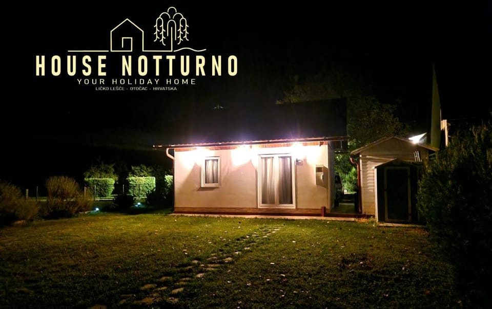 Property building, Night, Property logo or sign, Garden, Garden view