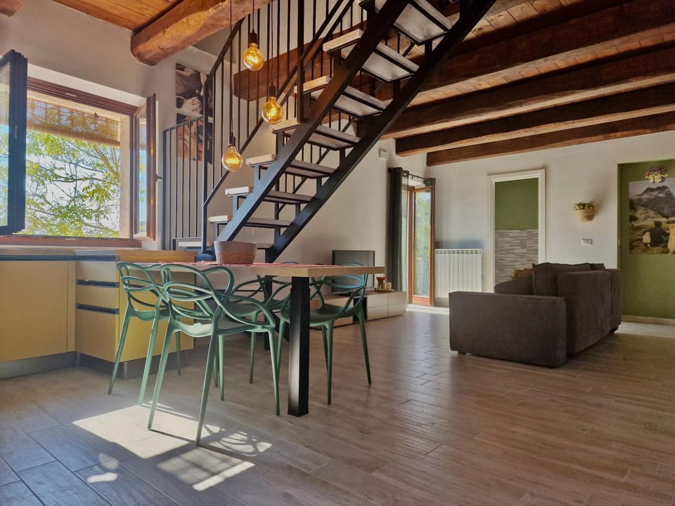 Living room, kitchen