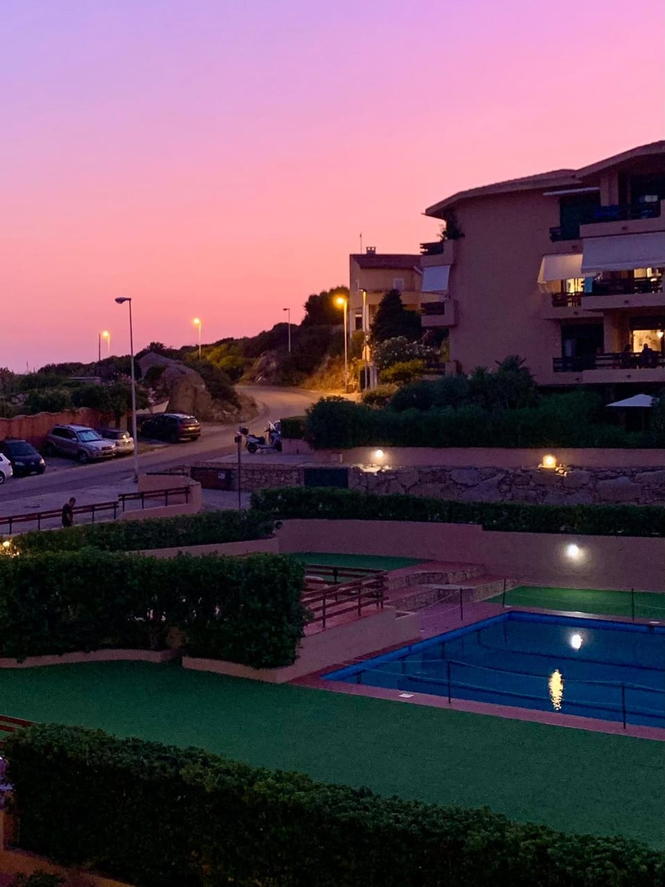 Property building, Balcony/Terrace, Sunset