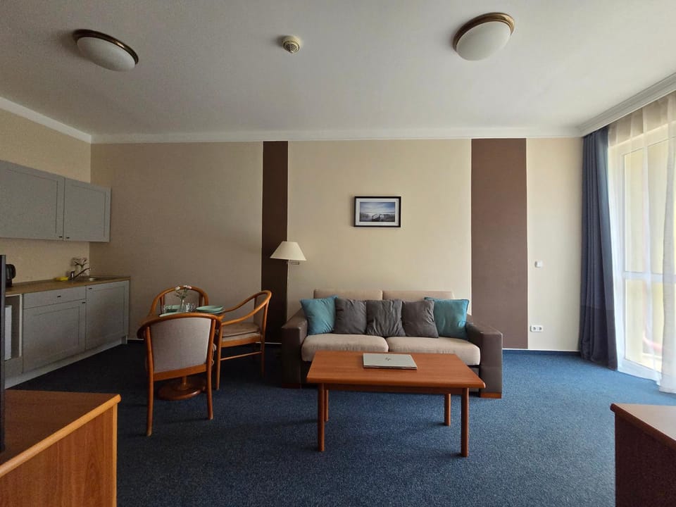 Living room, kitchen