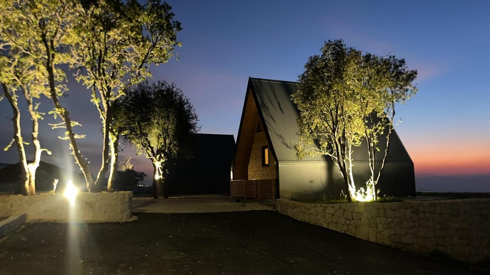 Property building, Night, Garden view, Sunset