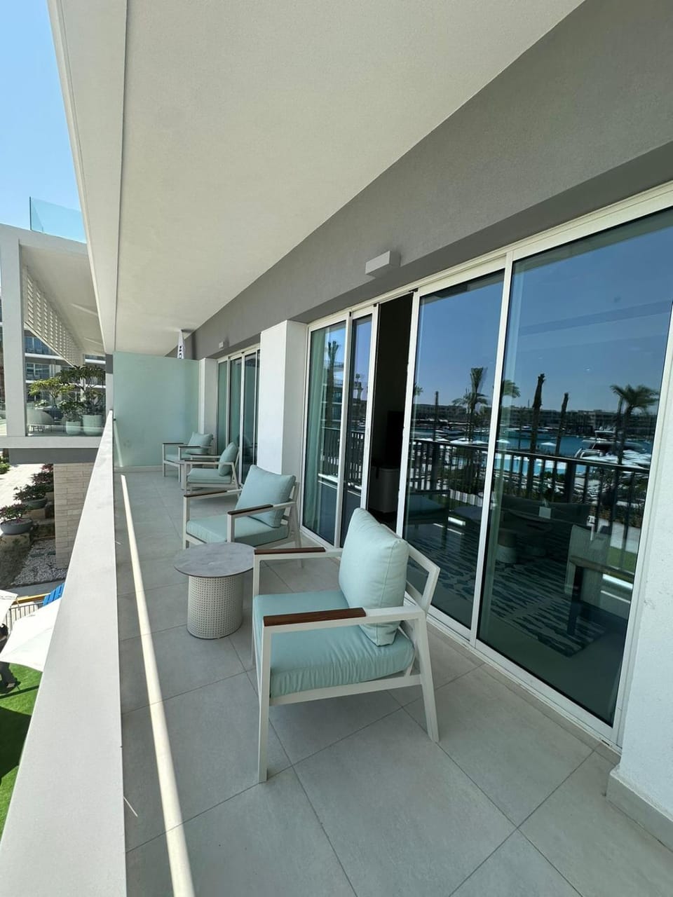 View (from property/room), Balcony/Terrace, sunbed