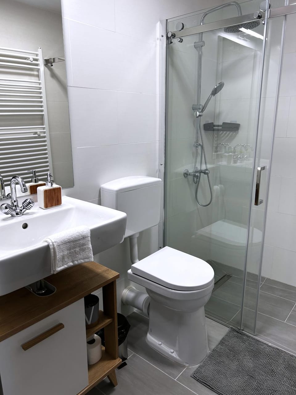 Shower, Toilet, Bathroom, towels