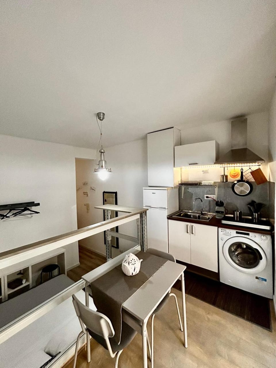 Kitchen or kitchenette, Photo of the whole room, Dining area, dishwasher, washing machine, dryer