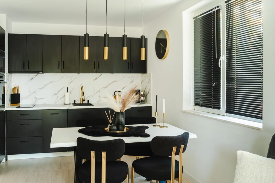 Kitchen or kitchenette, Living room, Dining area