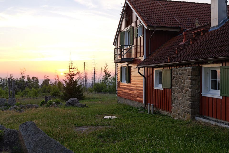 Property building, Natural landscape, Sunset