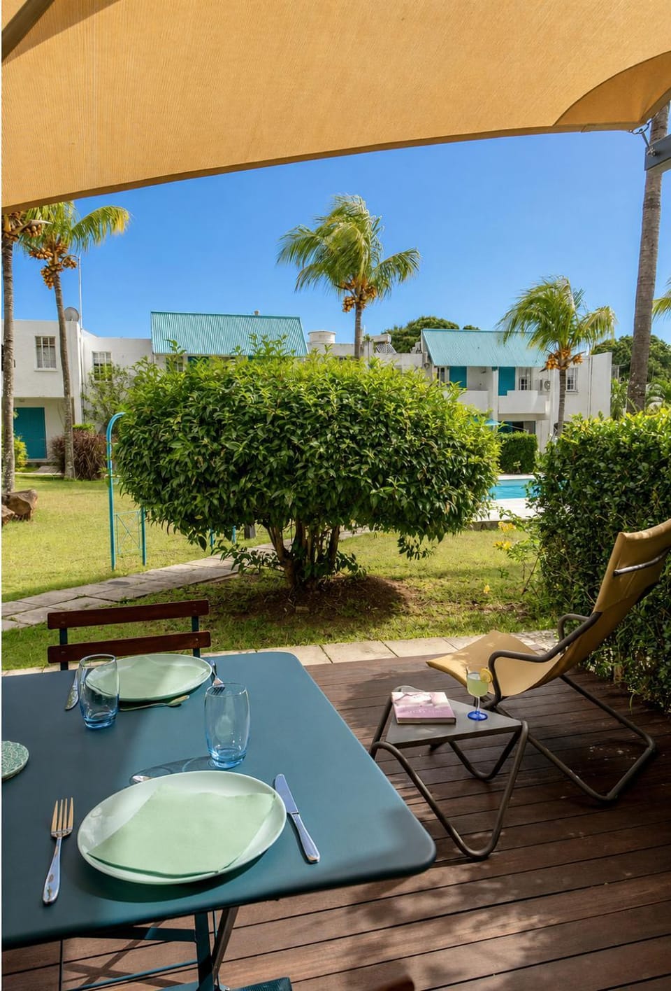 Patio, Garden view, Swimming pool