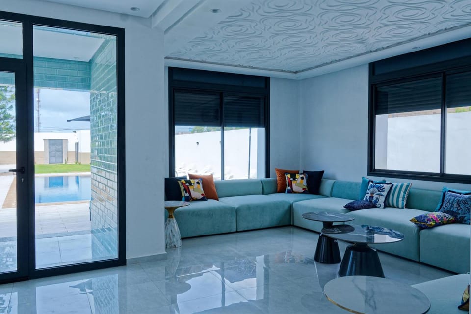 Living room, Seating area, Pool view, Swimming pool