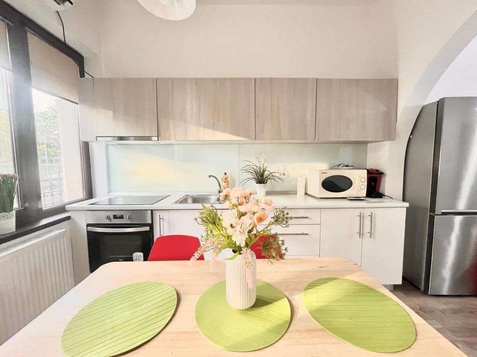 Coffee/tea facilities, Kitchen or kitchenette, oven, stove