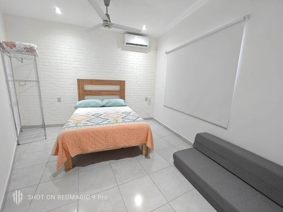 Bed, Bedroom, air conditioner