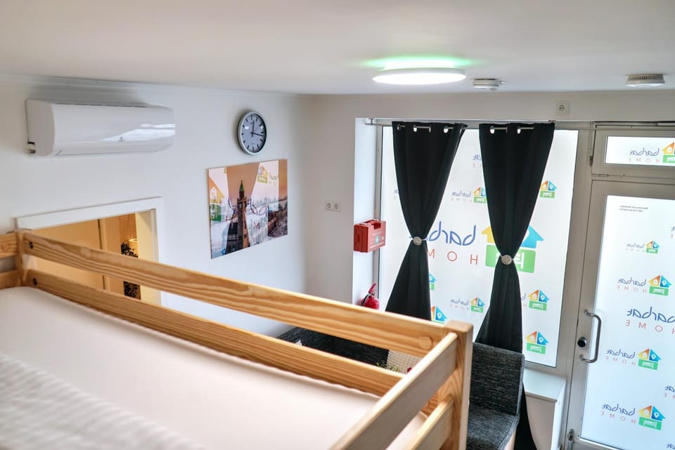 Bed, Photo of the whole room, Bedroom, bunk bed, wardrobe, air conditioner