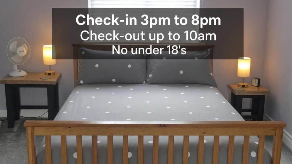 Bed, Bedroom, Text overlay
