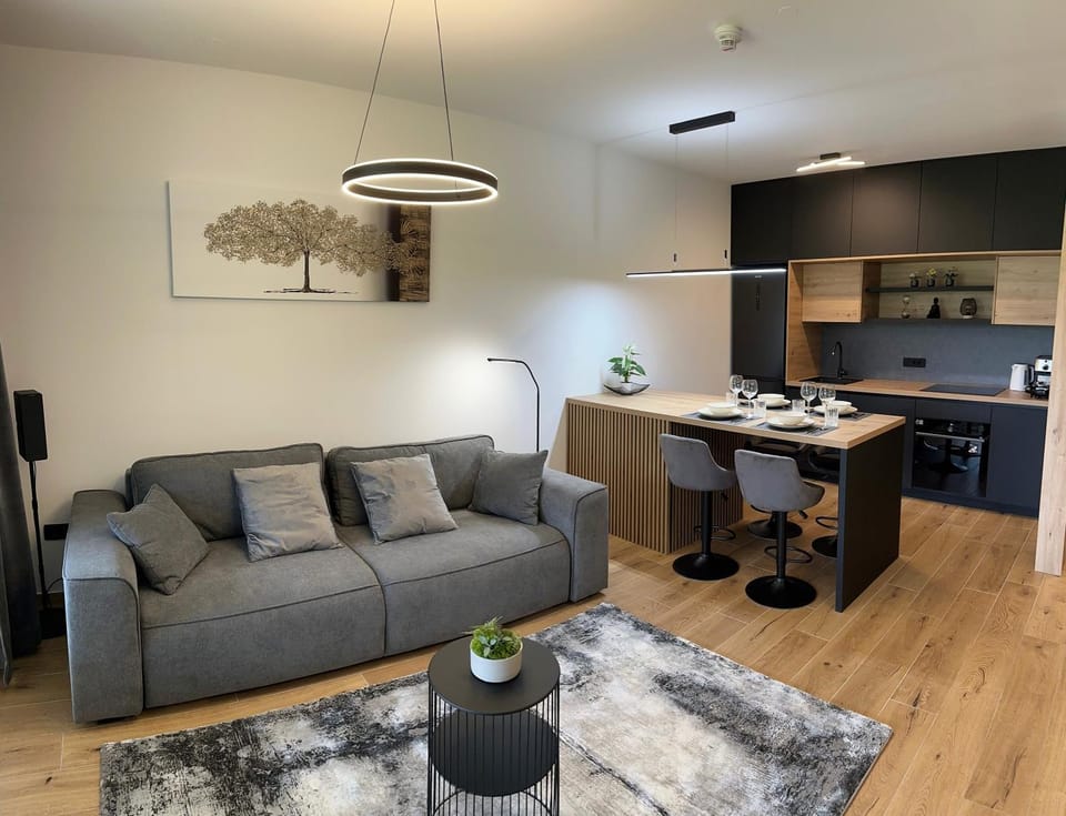 Kitchen or kitchenette, Living room, Seating area, Dining area, washing machine