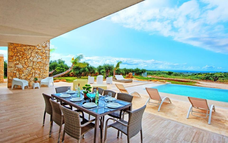 Patio, View (from property/room), Pool view, Sea view, Swimming pool