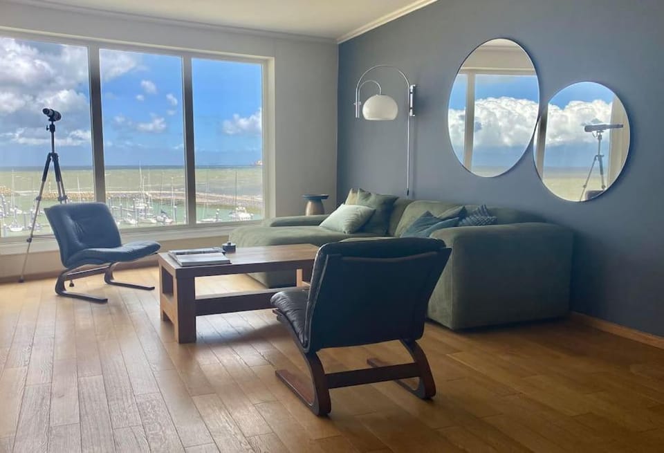 Living room, Seating area, Sea view