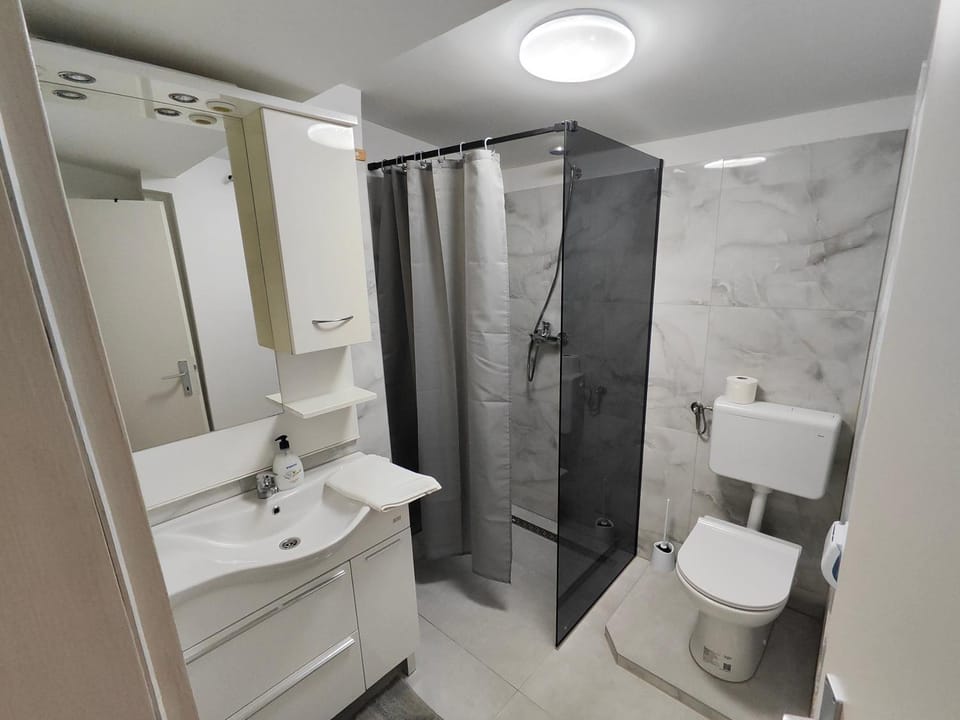 Shower, Toilet, Bathroom, towels