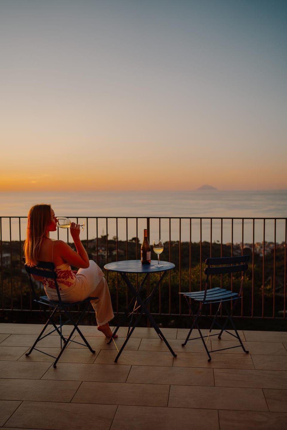 Natural landscape, View (from property/room), Balcony/Terrace, Sea view, Drinks, Sunset
