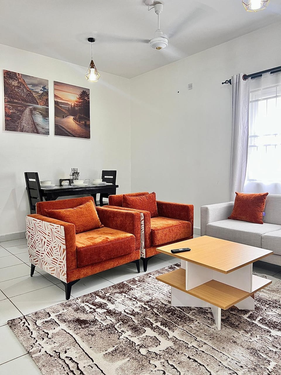 Living room, Seating area, Dining area