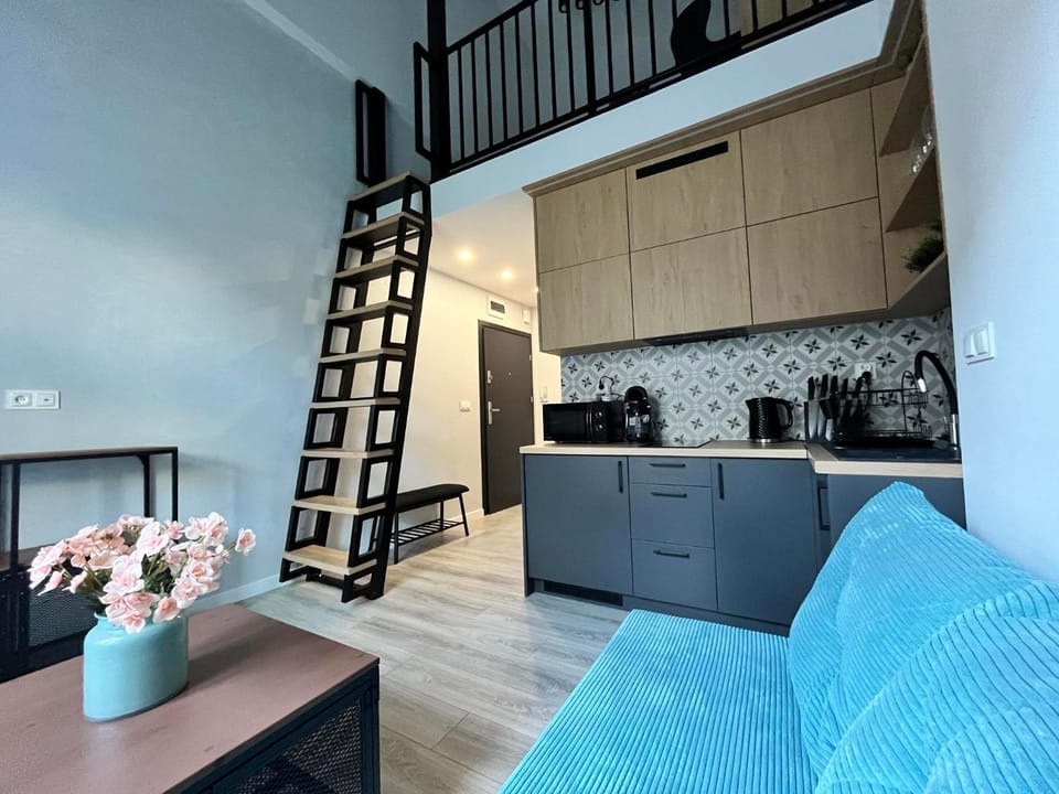 Kitchen or kitchenette, Living room, Seating area, Dining area, stove