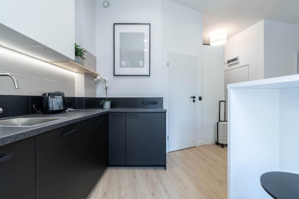 Kitchen or kitchenette, minibar, oven, stove