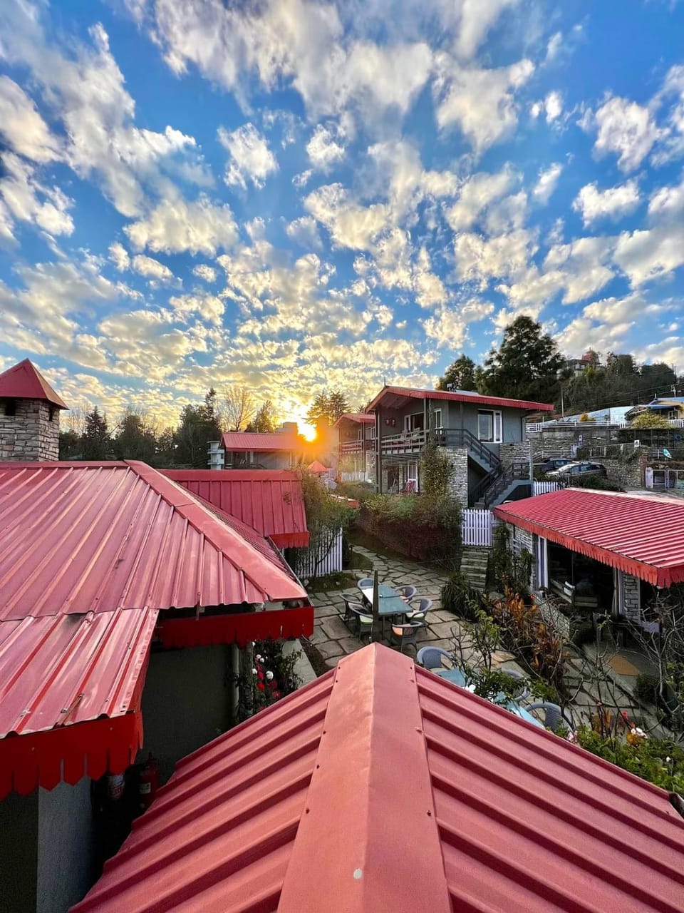 Property building, Sunset