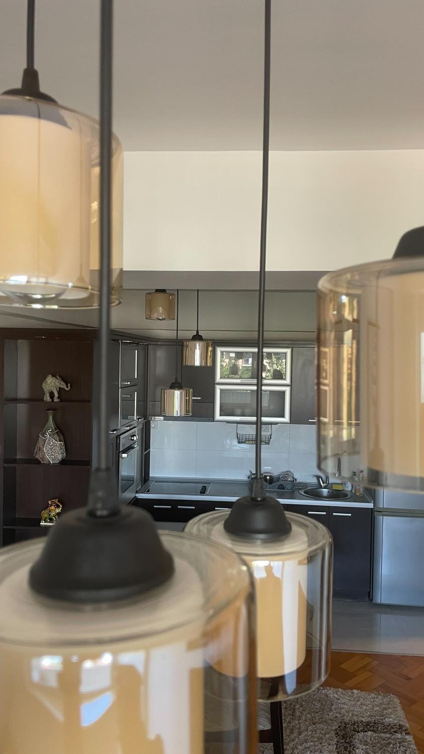 Kitchen or kitchenette, oven