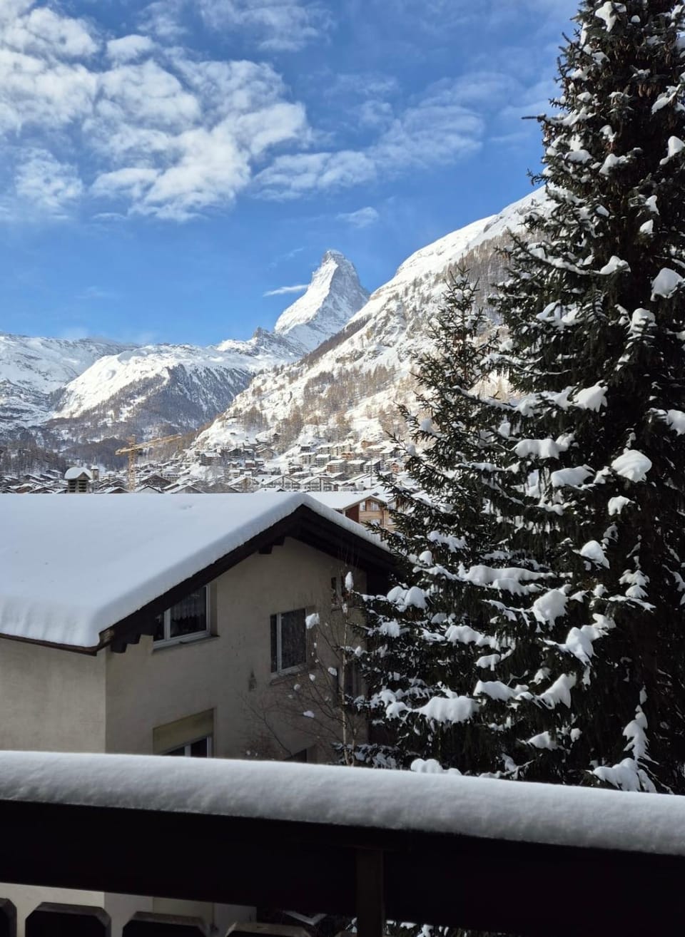 Natural landscape, Winter, Balcony/Terrace, Mountain view