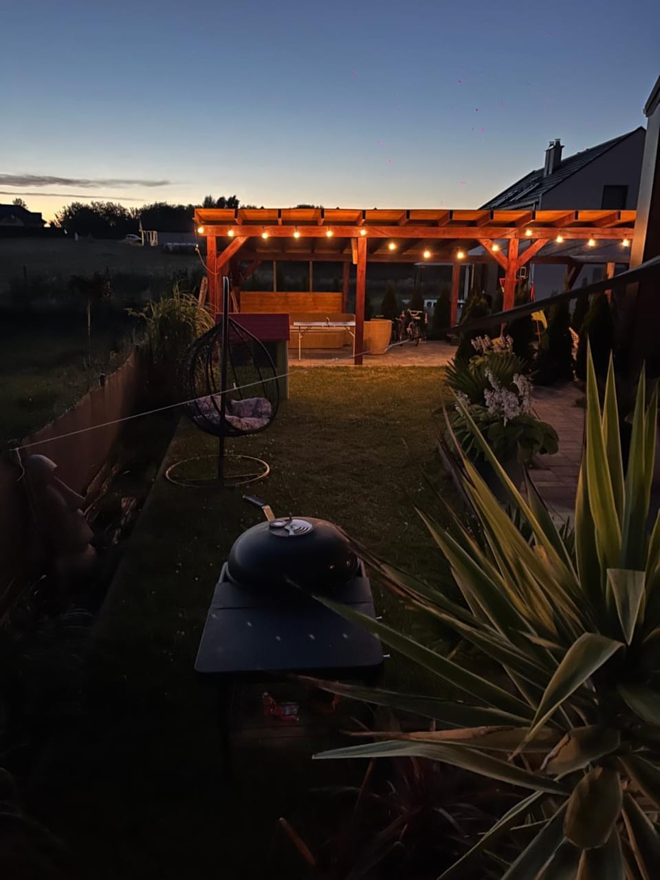 Garden view, Sunset