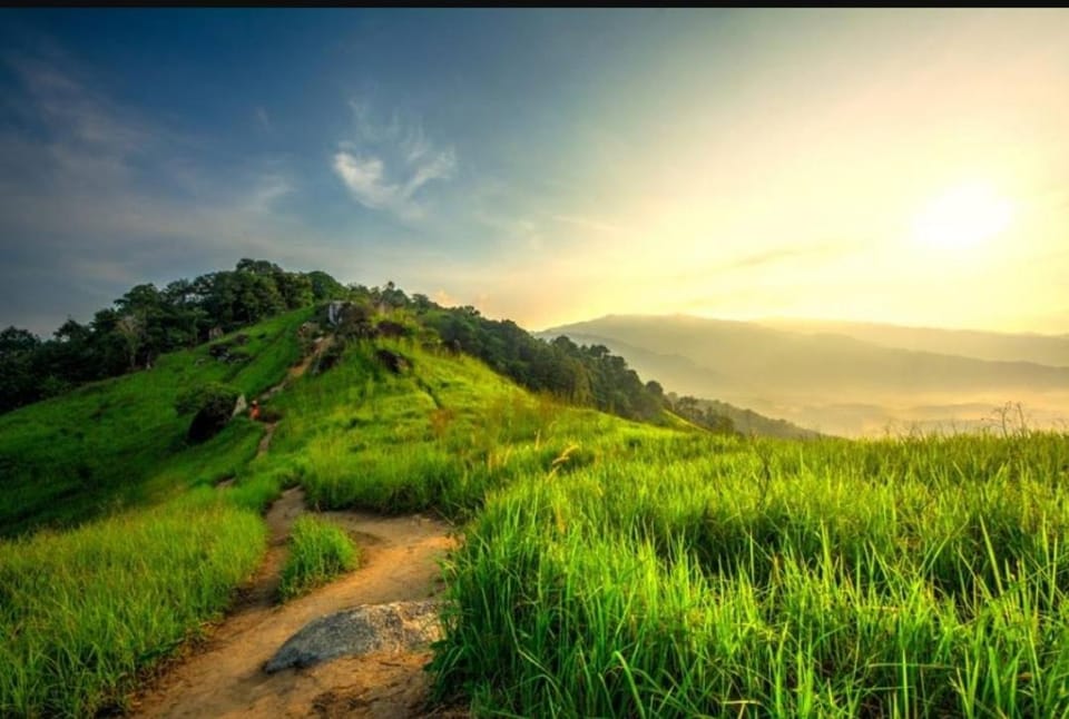 Nearby landmark, Natural landscape, Mountain view, Sunrise, Sunset