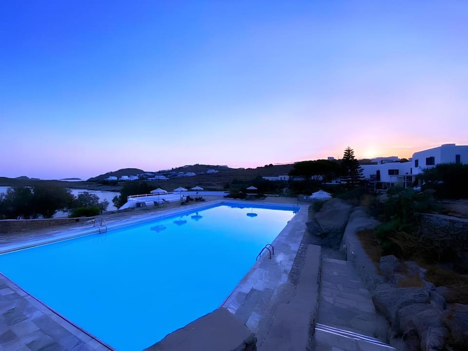 Swimming pool, Sunset