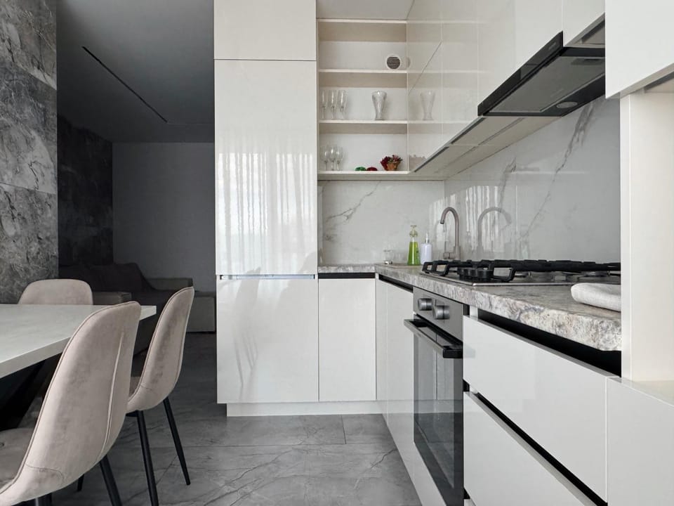 Kitchen or kitchenette, Dining area, dishwasher, oven