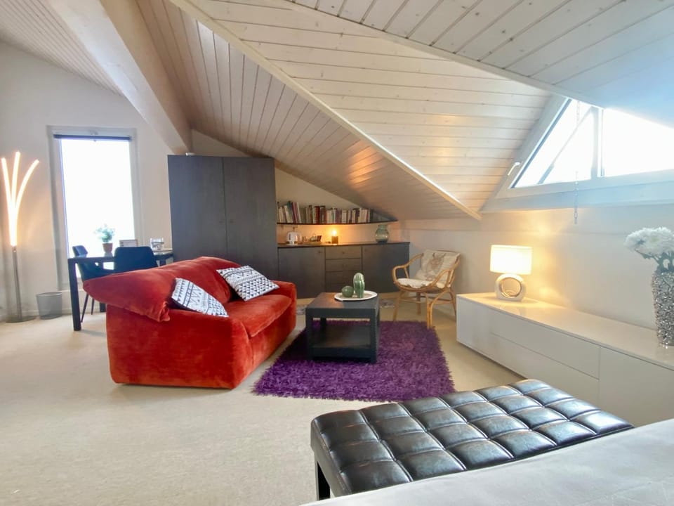 Bed, Library, Living room, Photo of the whole room, Seating area, Bedroom