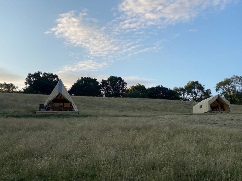 Usk View Glamping Caerleon Luxury tent in Newport